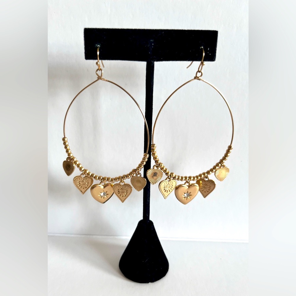Forever21 Heart Charm Earrings